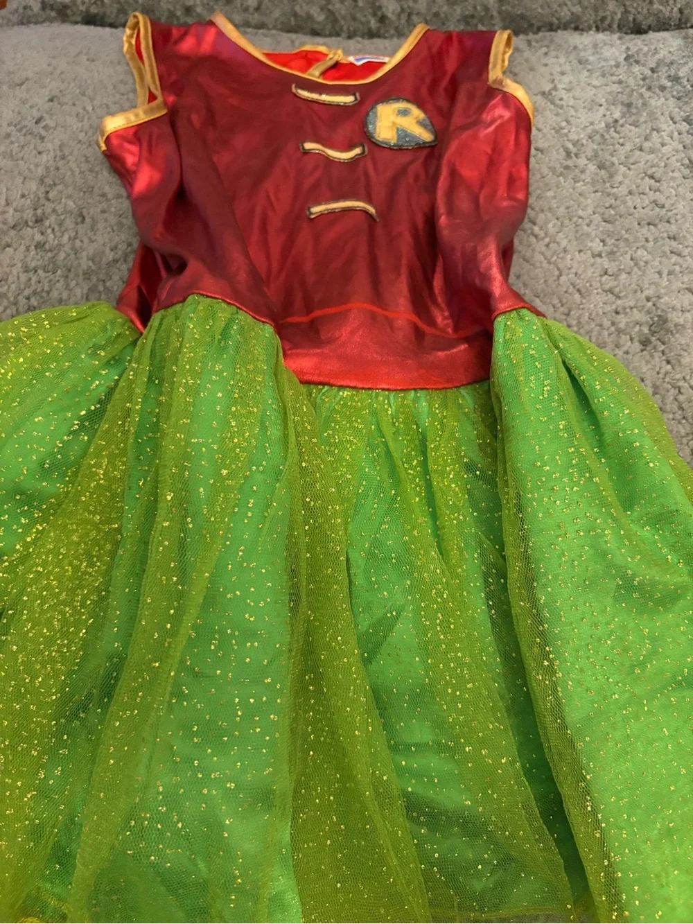 Red and Green Sparkle Kids Costume Dress